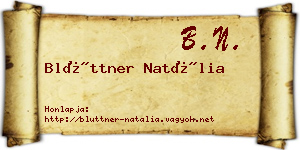 Blüttner Natália névjegykártya